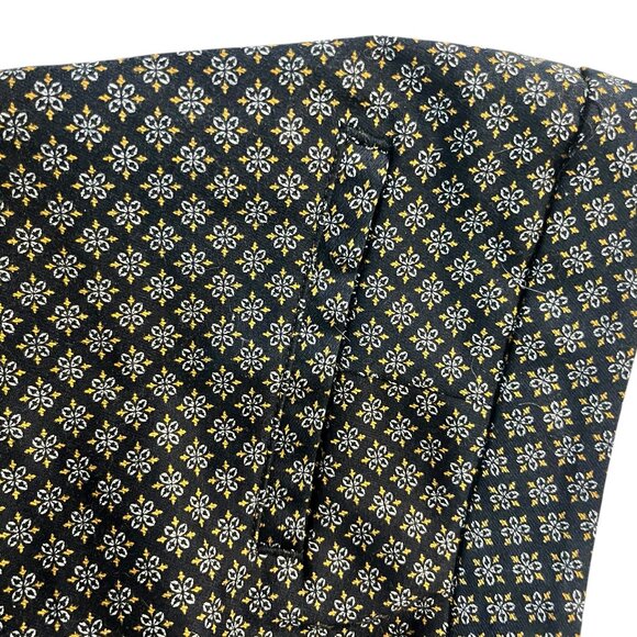 CYNTHIA ROWLEY ANKLE PANTS SIZE 2 BLACK/WHITE/MUSTARD GEOMETRIC STRETCH - Picture 6 of 9